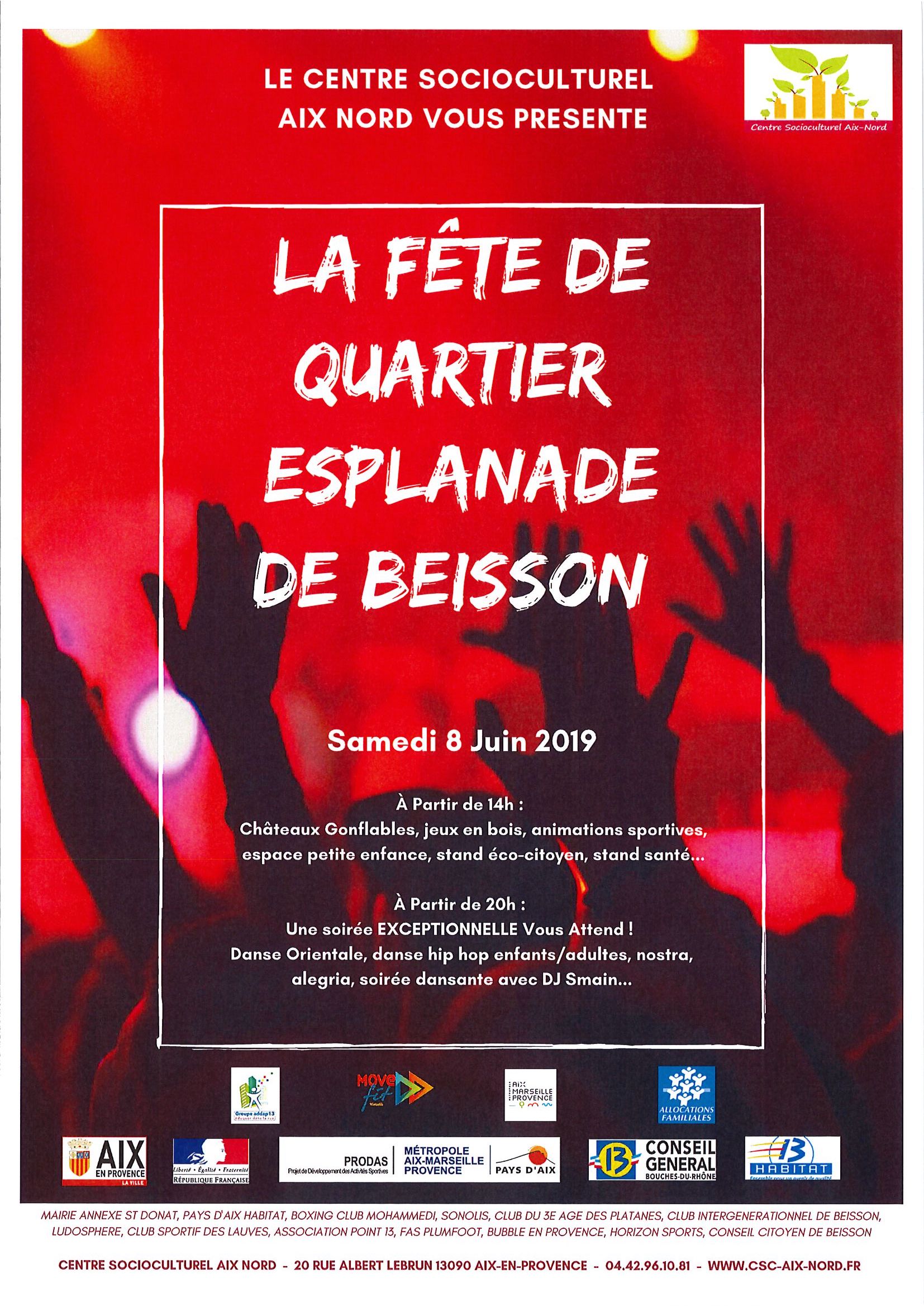 La fête de quartier - Esplanade Beisson le samedi 8 juin